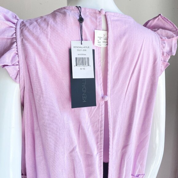 NWT Kendall And Kylie Lavender Tiered Sleveless Boho Maxi Dress 8/10 - Picture 5 of 7